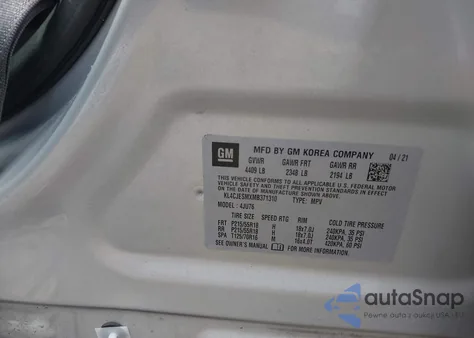 2021 Buick Encore Awd Preferred from USA, damaged, VIN KL4CJESMXMB371310